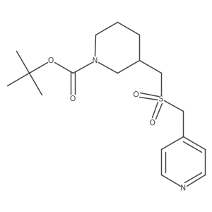 tert-Butyl 3-(((pyridin-4-ylmethyl)sulfonyl)methyl)piperidine-1-carboxylate Structure