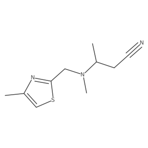 3-(Methyl((4-methylthiazol-2-yl)methyl)amino)butanenitrile Structure