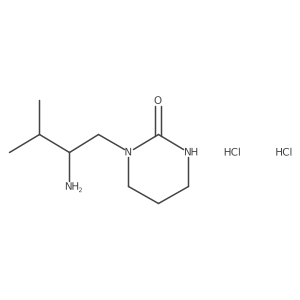 1-(2-Amino-3-methylbutyl)-1,3-diazinan-2-one dihydrochloride结构式