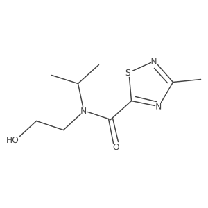 N-(2-hydroxyethyl)-N-isopropyl-3-methyl-1,2,4-thiadiazole-5-carboxamide结构式