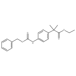 Ethyl 2-(5-(((benzyloxy)carbonyl)amino)pyridin-2-yl)-2-methylpropanoate结构式