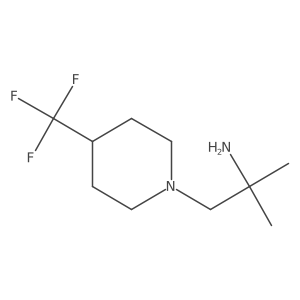 2-Methyl-1-(4-(trifluoromethyl)piperidin-1-yl)propan-2-amine结构式
