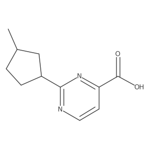 2-(3-Methylcyclopentyl)pyrimidine-4-carboxylic acid Structure