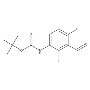 Tert-butyl 4-chloro-2-fluoro-3-formylphenylcarbamate Structure