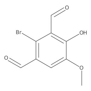 2-Bromo-4-hydroxy-5-methoxyisophthalaldehyde Structure