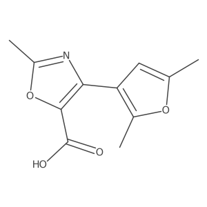 4-(2,5-Dimethyl-3-furanyl)-2-methyl-5-oxazolecarboxylic acid Structure