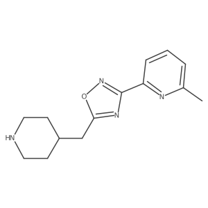 2-Methyl-6-[5-(piperidin-4-ylmethyl)-1,2,4-oxadiazol-3-yl]pyridine Structure