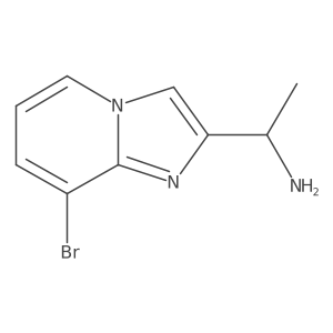 1-{8-Bromoimidazo[1,2-a]pyridin-2-yl}ethan-1-amine结构式
