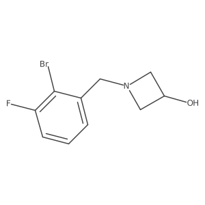 1-[(2-Bromo-3-fluorophenyl)methyl]azetidin-3-ol Structure