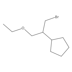 (1-Bromo-3-ethoxypropan-2-yl)cyclopentane结构式