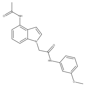 2-[4-(acetylamino)-1H-indol-1-yl]-N-(3-methoxyphenyl)acetamide Structure