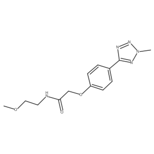 N-(2-methoxyethyl)-2-[4-(2-methyl-2H-tetrazol-5-yl)phenoxy]acetamide结构式
