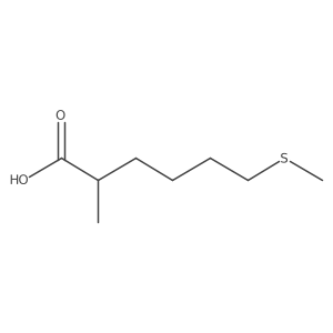 2-Methyl-6-(methylsulfanyl)hexanoic acid结构式