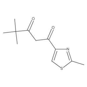 4,4-Dimethyl-1-(2-methyl-1,3-thiazol-4-yl)pentane-1,3-dione Structure