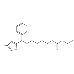 Ethyl 7-((3-methyl-1,2,4-oxadiazol-5-yl)(pyridin-2-yl)amino)heptanoate结构式