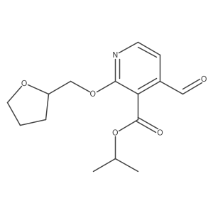 Propan-2-yl 4-formyl-2-(oxolan-2-ylmethoxy)pyridine-3-carboxylate Structure