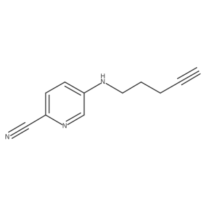 5-[(Pent-4-yn-1-yl)amino]pyridine-2-carbonitrile结构式