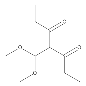 4-(Dimethoxymethyl)heptane-3,5-dione结构式