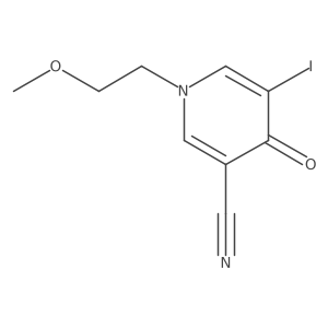 5-Iodo-1-(2-methoxyethyl)-4-oxo-1,4-dihydropyridine-3-carbonitrile Structure