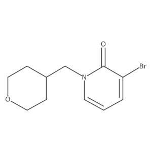 3-Bromo-1-[(oxan-4-yl)methyl]-1,2-dihydropyridin-2-one结构式