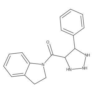 2,3-Dihydroindol-1-yl-(5-phenyltriazolidin-4-yl)methanone结构式