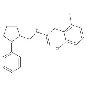2-(2-chloro-6-fluorophenyl)-N-[(1-phenylpyrrolidin-2-yl)methyl]acetamide Structure