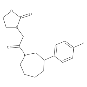 3-(2-(3-(4-Fluorophenyl)azepan-1-yl)-2-oxoethyl)oxazolidin-2-one Structure
