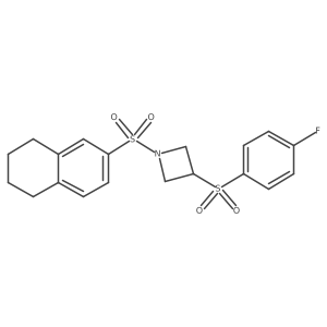 3-((4-Fluorophenyl)sulfonyl)-1-((5,6,7,8-tetrahydronaphthalen-2-yl)sulfonyl)azetidine结构式