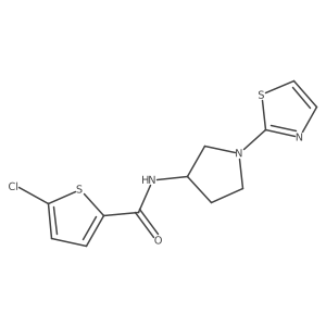 5-chloro-N-(1-(thiazol-2-yl)pyrrolidin-3-yl)thiophene-2-carboxamide Structure