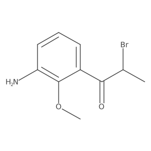 1-(3-Amino-2-methoxyphenyl)-2-bromopropan-1-one Structure