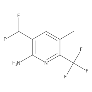 3-(Difluoromethyl)-5-methyl-6-(trifluoromethyl)pyridin-2-amine结构式