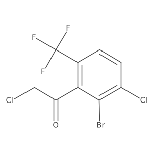 2'-Bromo-3'-chloro-6'-(trifluoromethyl)phenacyl chloride Structure