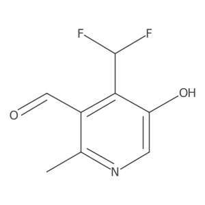 4-(Difluoromethyl)-5-hydroxy-2-methylnicotinaldehyde结构式