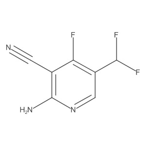 2-Amino-5-(difluoromethyl)-4-fluoronicotinonitrile Structure