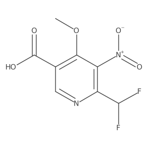 2-(Difluoromethyl)-4-methoxy-3-nitropyridine-5-carboxylic acid结构式