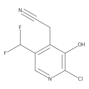 2-(2-Chloro-5-(difluoromethyl)-3-hydroxypyridin-4-yl)acetonitrile结构式
