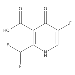 2-(Difluoromethyl)-5-fluoro-4-hydroxypyridine-3-carboxylic acid结构式