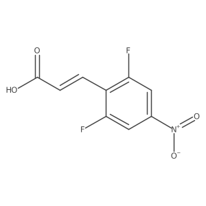 2,6-Difluoro-4-nitrocinnamic acid结构式