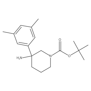 Tert-butyl 3-amino-3-(3,5-dimethylphenyl)piperidine-1-carboxylate Structure