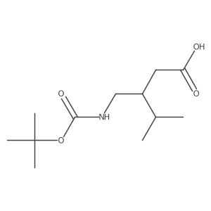 3-({[(Tert-butoxy)carbonyl]amino}methyl)-4-methylpentanoic acid结构式