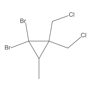 1,1-Dibromo-2,2-bis(chloromethyl)-3-methylcyclopropane Structure