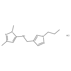 2,5-dimethyl-N-[(1-propylpyrazol-4-yl)methyl]pyrazol-3-amine;hydrochloride结构式