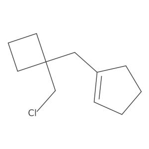 1-{[1-(Chloromethyl)cyclobutyl]methyl}cyclopent-1-ene结构式