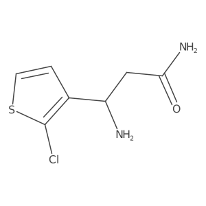3-Amino-3-(2-chlorothiophen-3-yl)propanamide结构式