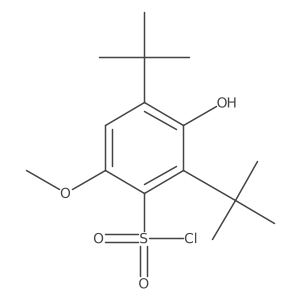 2,4-Di-tert-butyl-3-hydroxy-6-methoxybenzene-1-sulfonyl chloride结构式