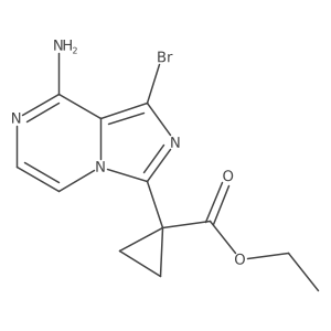 Ethyl 1-(8-amino-1-bromoimidazo[1,5-a]pyrazin-3-yl)cyclopropanecarboxylate Structure