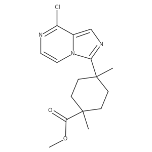 Methyl 4-(8-chloroimidazo[1,5-a]pyrazin-3-yl)-1,4-dimethylcyclohexanecarboxylate Structure
