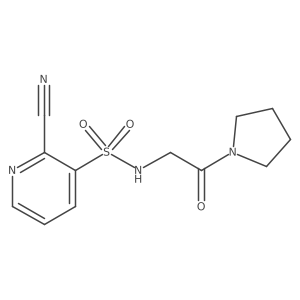 S-(2-cyanopyridin-3-yl)-2-oxo-2-(pyrrolidin-1-yl)ethane-1-sulfonamido结构式