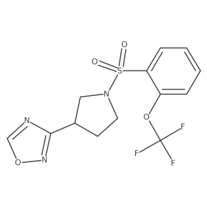 3-(1-((2-(Trifluoromethoxy)phenyl)sulfonyl)pyrrolidin-3-yl)-1,2,4-oxadiazole结构式
