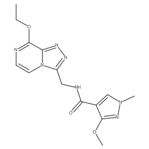 N-((8-ethoxy-[1,2,4]triazolo[4,3-a]pyrazin-3-yl)methyl)-3-methoxy-1-methyl-1H-pyrazole-4-carboxamide结构式